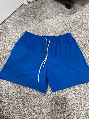 Huk Men's Bright Blue Athletic Drawstring Shorts